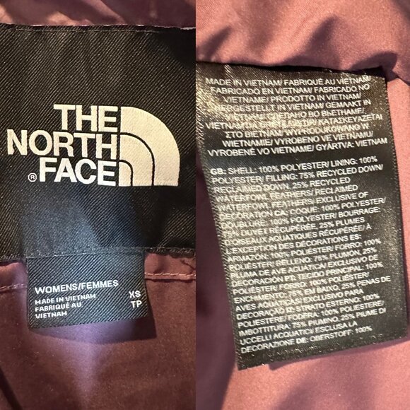 The North Face Metropolis Ruby 600 Fill Down Insulated Hooded Parka Jacket XS - Picture 11 of 12